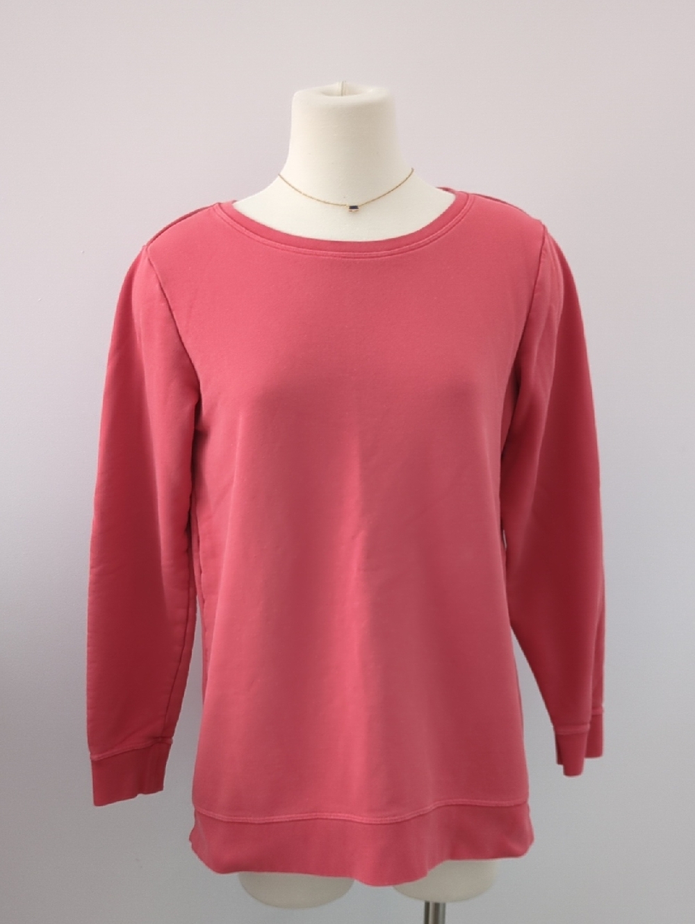 Lands' End Coral-Pink Crewneck Sweatshirt